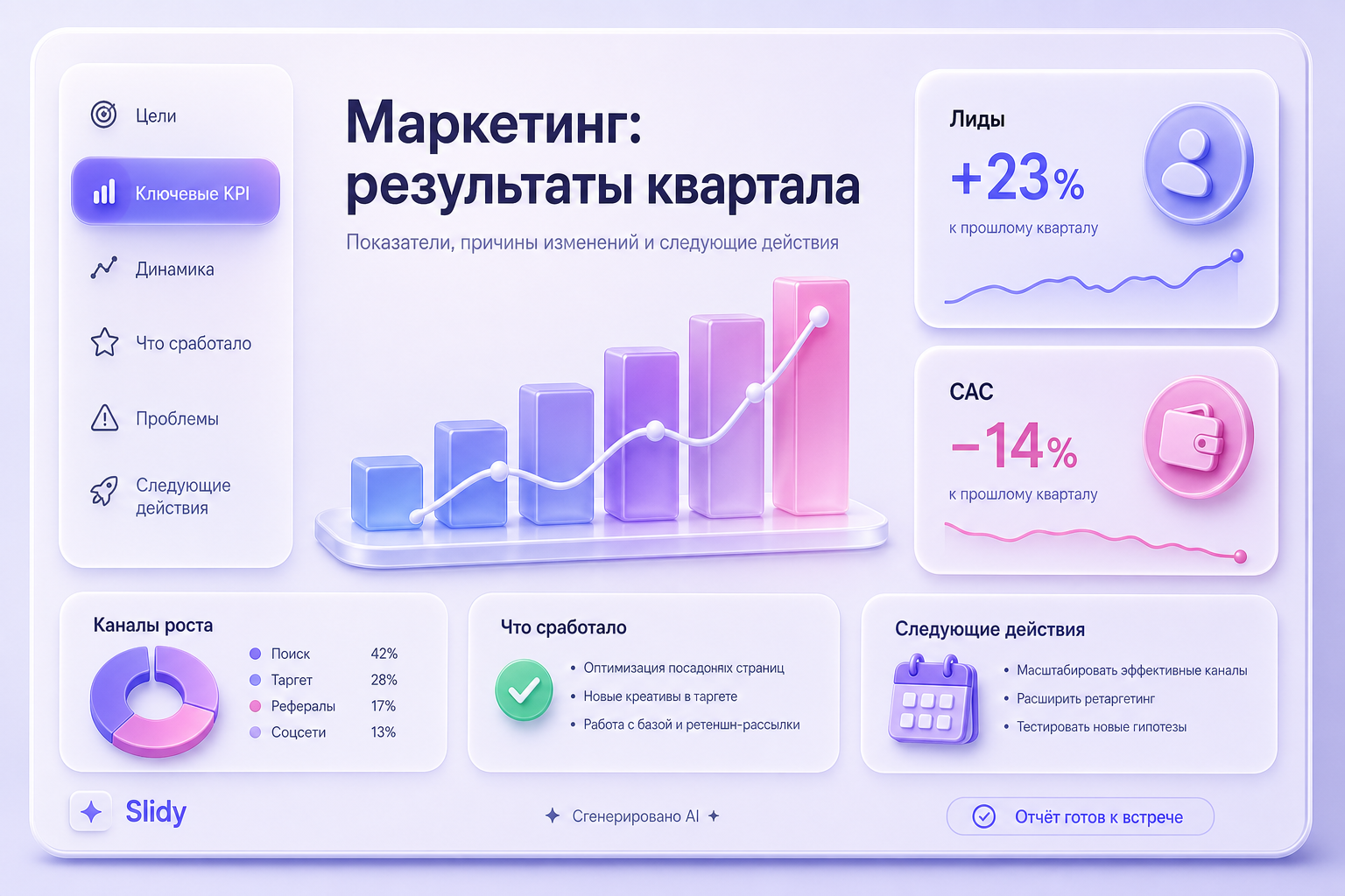 Продуктовый интерфейс: Сделайте отчёт понятным с первого слайда