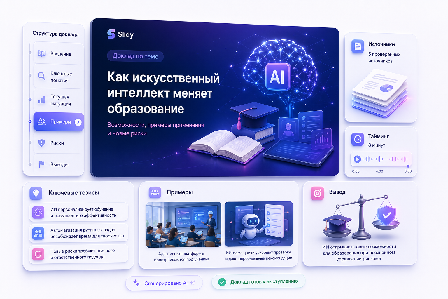 Продуктовый интерфейс: Подготовьте содержательный доклад по теме